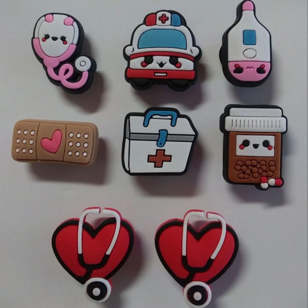 8 pcs. Shoe charms for Crocs
